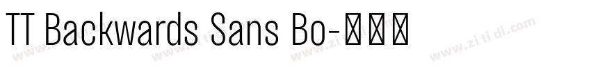TT Backwards Sans Bo字体转换